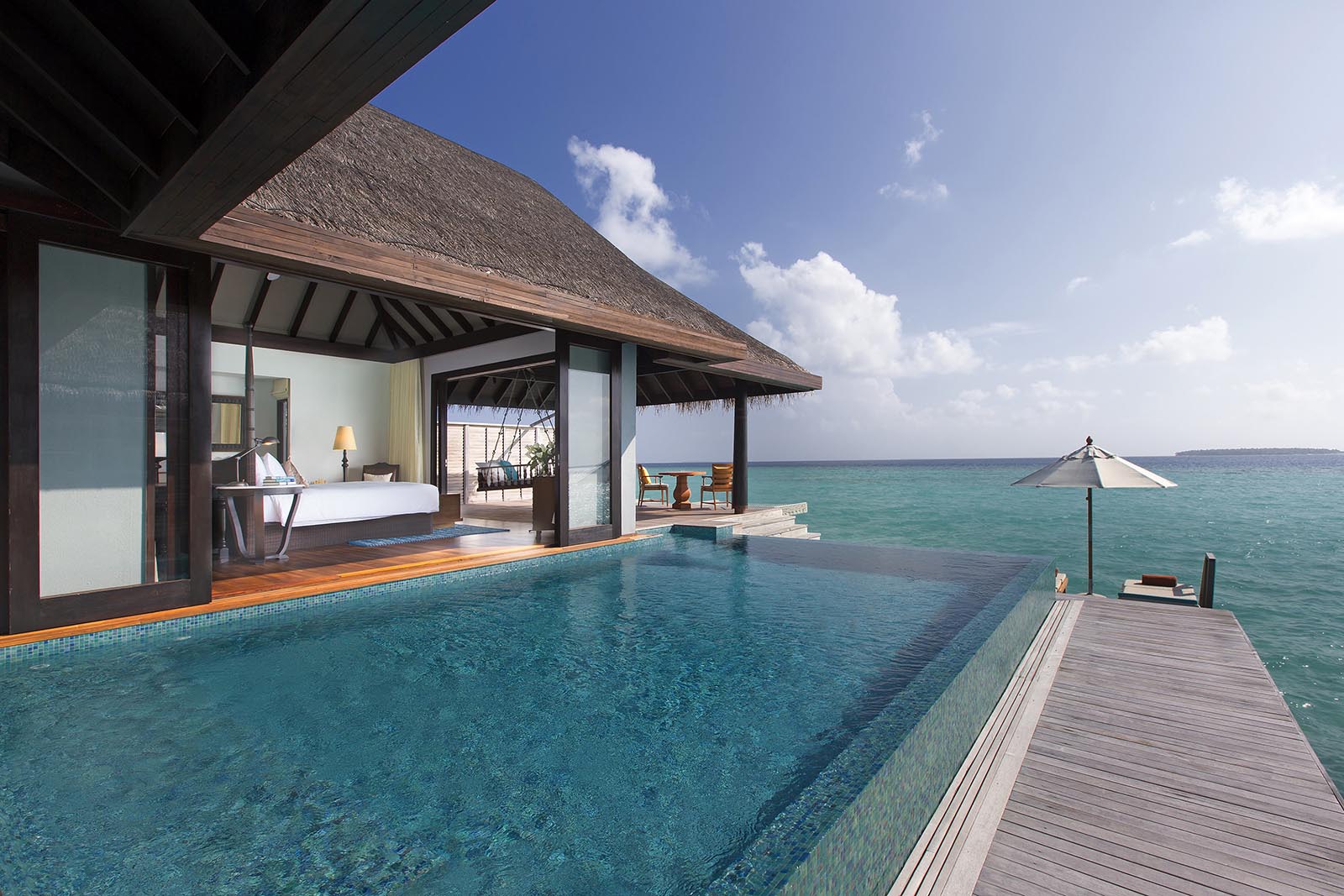 Sunset Over Water Pool Villa at Anantara Kihavah Maldives - photo 1