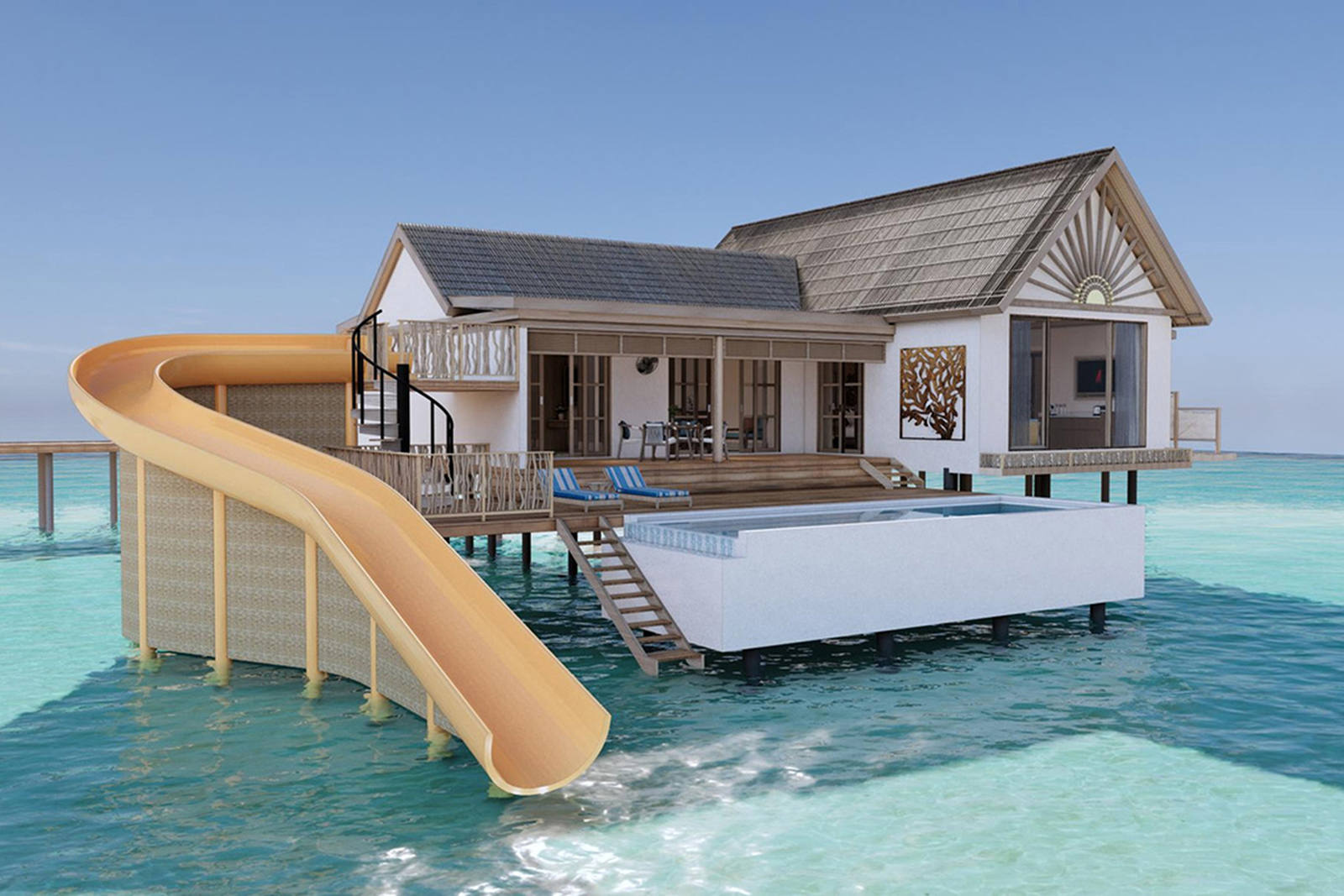 Sunset Water Pool Villa with Slide at Rah Gili Maldives - photo 1
