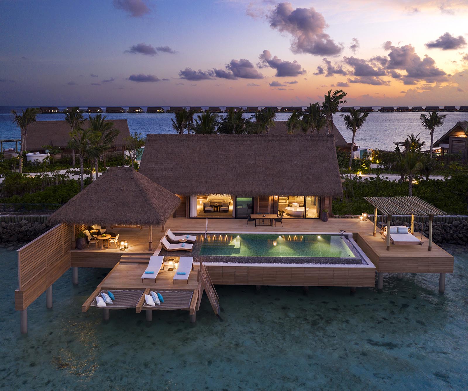 Two Queen Bedded Reef Villa With Pool at Waldorf Astoria Maldives Ithaafushi - photo 1
